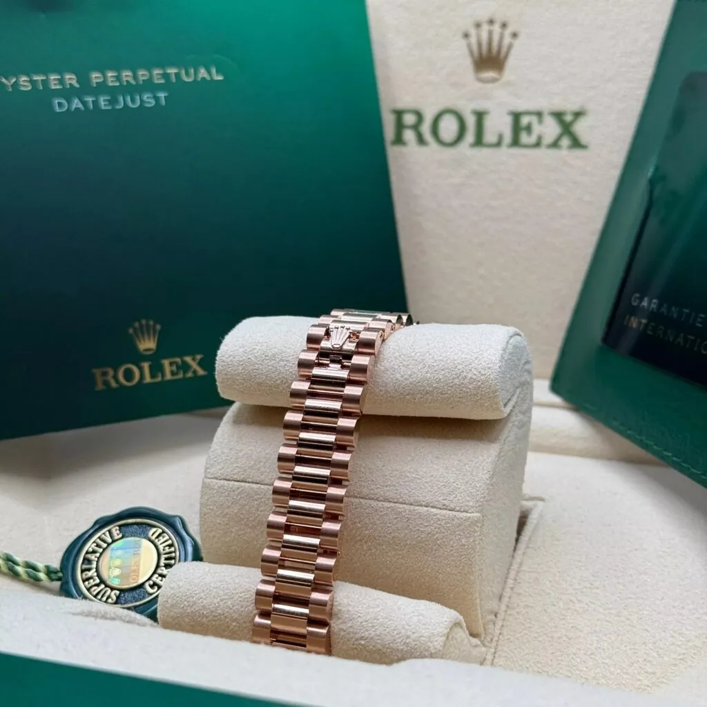 RLX Lady-Datejust 31mm 279175 Chocolate Diamond-Set Dial President Everose Gold