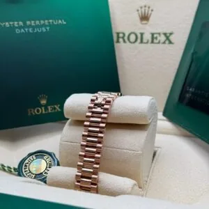 RLX Lady-Datejust 31mm 279175 Chocolate Diamond-Set Dial President Everose Gold