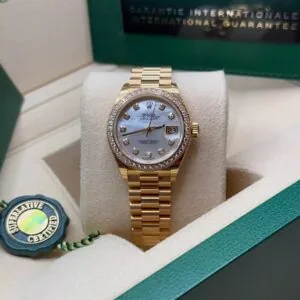 RLX Lady-Datejust 31mm 279138RBR White Mother-of-Pearl Dial President Bracelet Watch