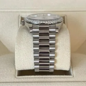 RLX 228349RBR-0036 Day-Date 40mm 18k White Gold Paved With Diamonds Watch