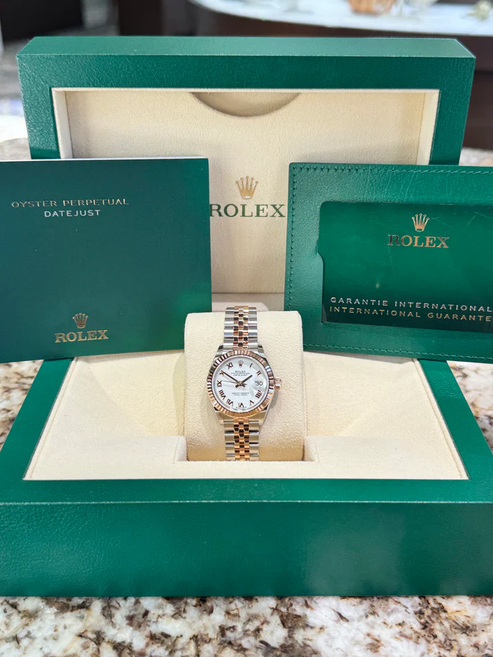 RLX Lady-Datejust 31mm 279171 White Roman Oyster Stainless Steel and Rose Gold