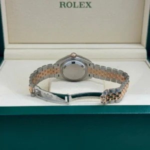 RLX Lady-Datejust 31mm 279161 Chocolate Roman Dial, Two Tone Stainless Steel & 18K Rose Gold Oyster Bracelet Women's Watch