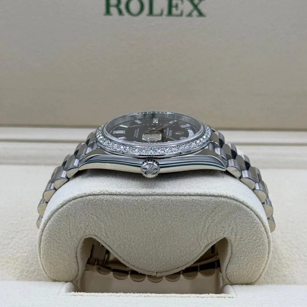 RLX Day-Date 40mm 228349RBR-0003 Bright Black Dial President Bracelet