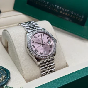 RLX Datejust m278384RBR-0027/0028 Pink 31mm Dial Oyster Watch