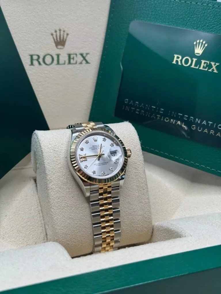 RLX Lady-Datejust 31mm 279173 Silver Diamond Dial Oyster Bracelet