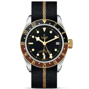 TUDOR Black Bay GMT S&G Steel and 18ct Yellow Gold 41mm Fabric Strap Watch M79833MN-0004