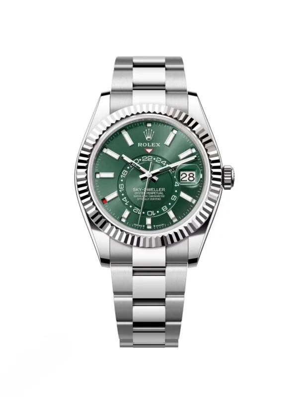 RLX Sky-Dweller 42mm 336934-0001/0002 Stainless Steel Green Dial Oyster