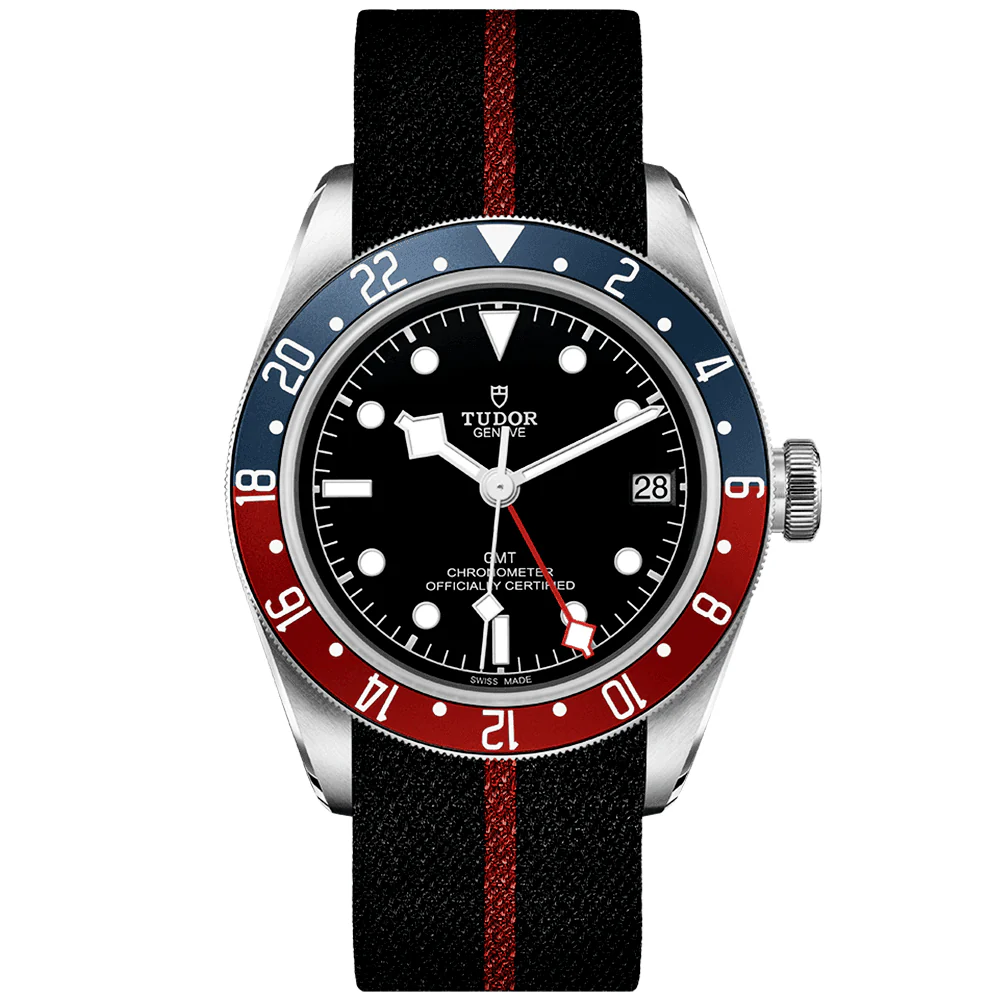 TUDOR Black Bay GMT 41mm Black Dial Automatic Men's Fabric Strap Watch M79830RB-0003