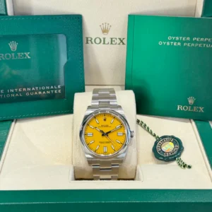 RLX Oyster Perpetual 36mm 126000-0004 Yellow Dial Stainless Steel Oyster Bracelet