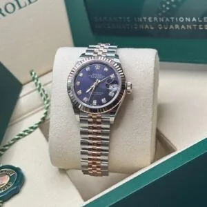 RLX Lady-Datejust 31mm 279171 Aubergine Diamond Oyster Stainless Steel and Rose Gold