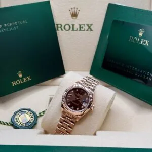 RLX Lady-Datejust 31mm 279175 Chocolate Diamond-Set Dial President Everose Gold
