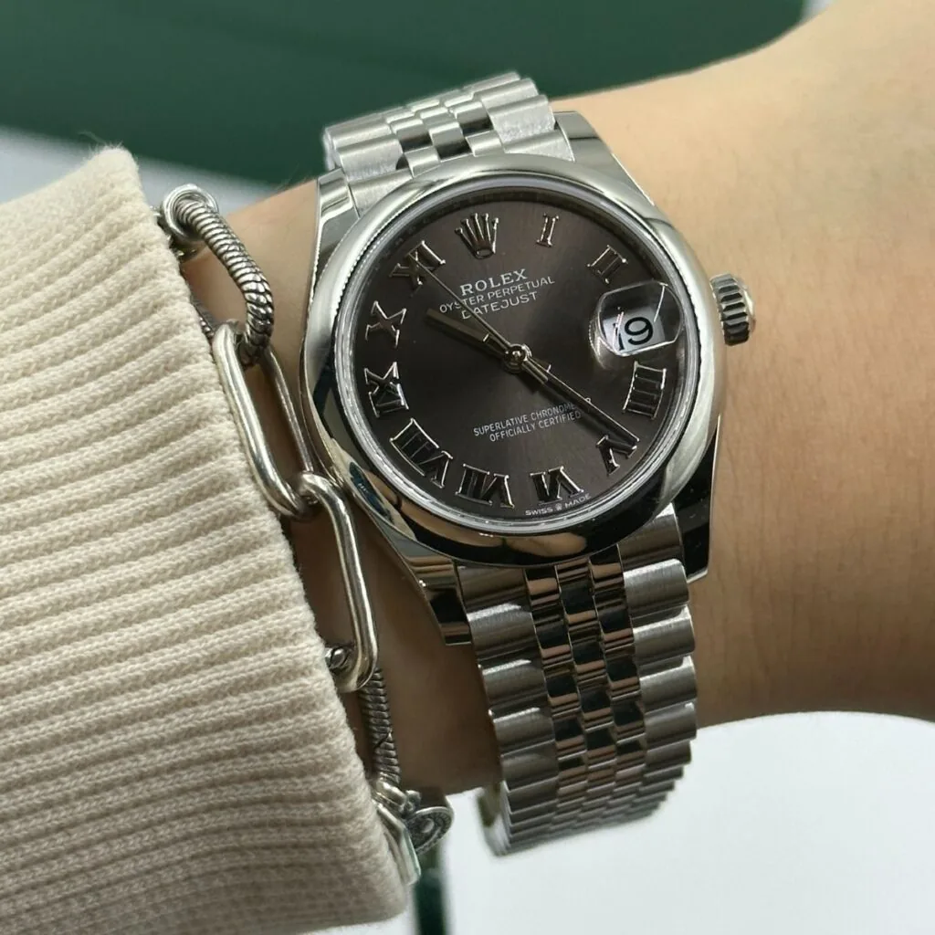 RLX Datejust m278240-0015/0016 31mm Dark Grey Roman Domed Bezel Oyster Oystersteel