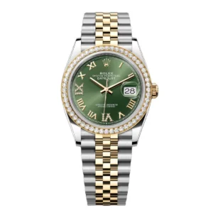 RLX Datejust 36mm 126283 Olive Green Dial Jubilee Bracelet Watch