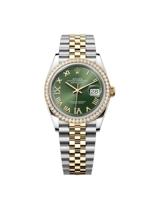 RLX Datejust 36mm 126283 Olive Green Dial Jubilee Bracelet Watch