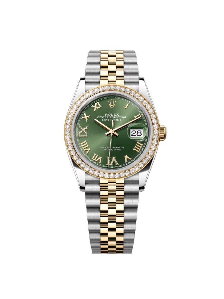 RLX Datejust 36mm 126283 Olive Green Dial Jubilee Bracelet Watch