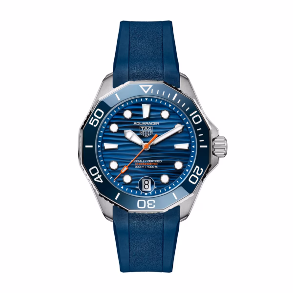 TAG Heuer Aquaracer Professional 300 Date 42mm Mens Watch Blue Rubber WBP5111.FT6259