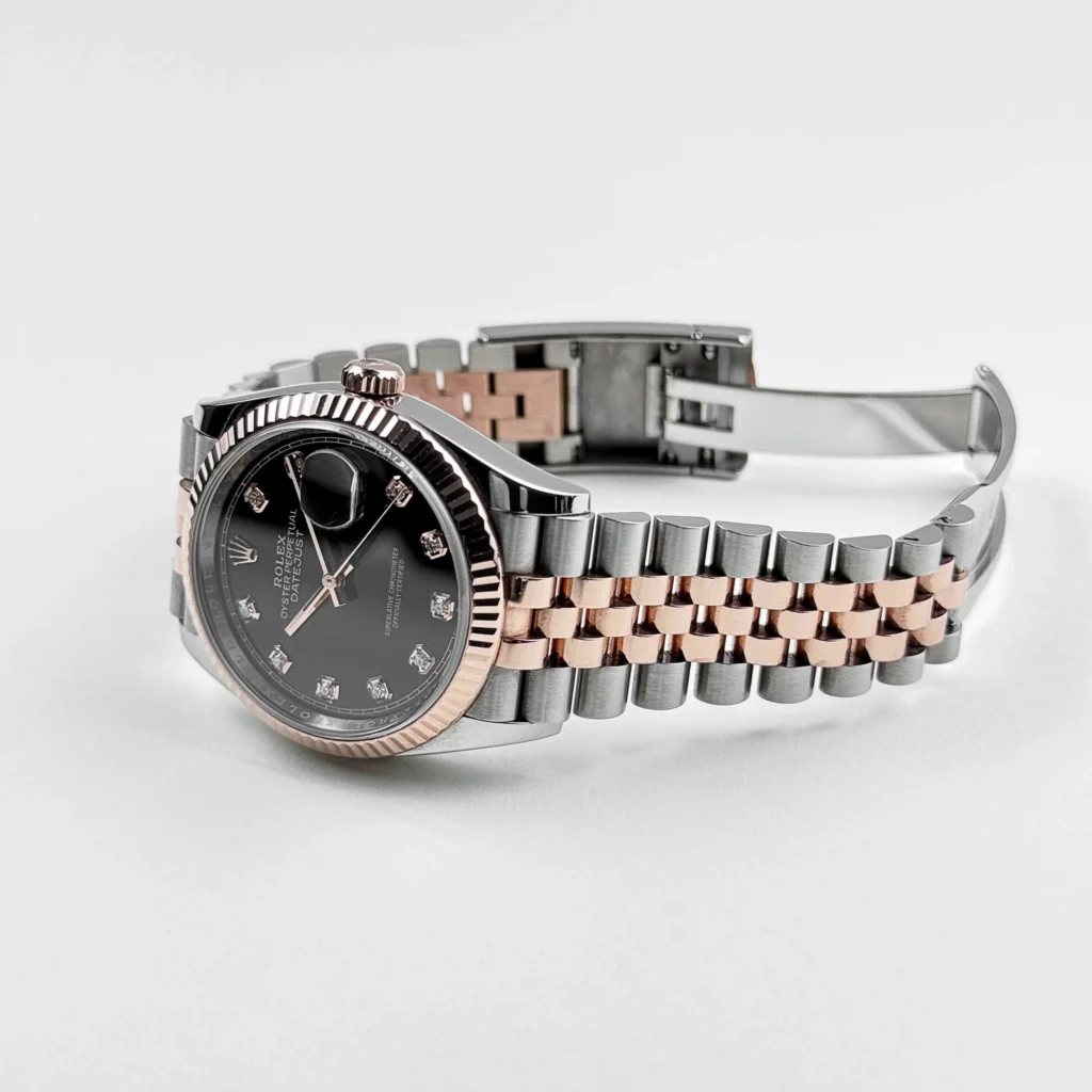 RLX Datejust 36mm 126201 Bright Black Dial Jubilee Bracelet Watch