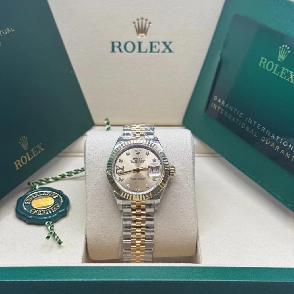 RLX Lady-Datejust 31mm 279173 Champagne Diamond Dial Oyster Bracelet