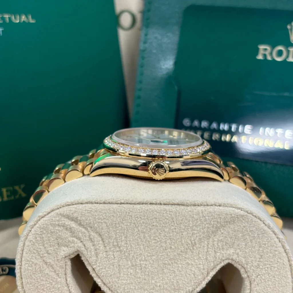 RLX Datejust m278288RBR-0006 White Mother-of-Pearl 31mm Dial President Bracelet Watch