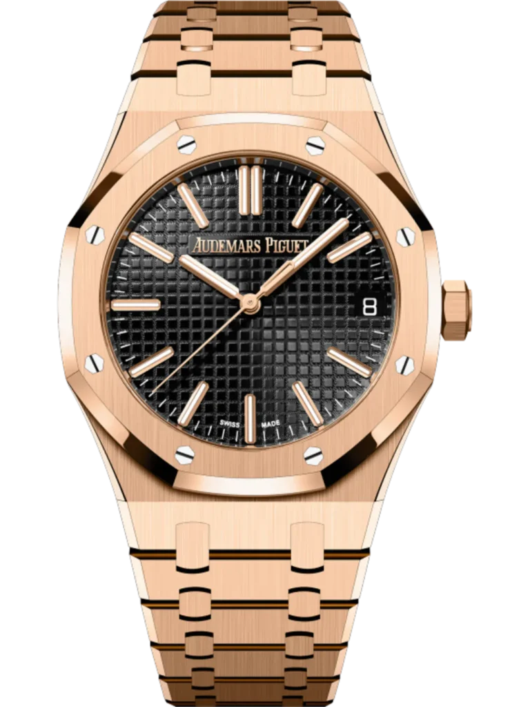 A&P ROYAL OAK Pink Gold Black Dial 41mm
