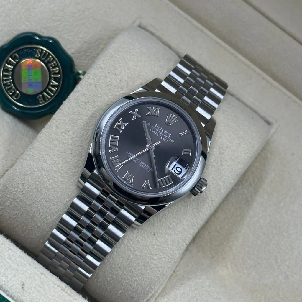 RLX Datejust m278240-0015/0016 31mm Dark Grey Roman Domed Bezel Oyster Oystersteel