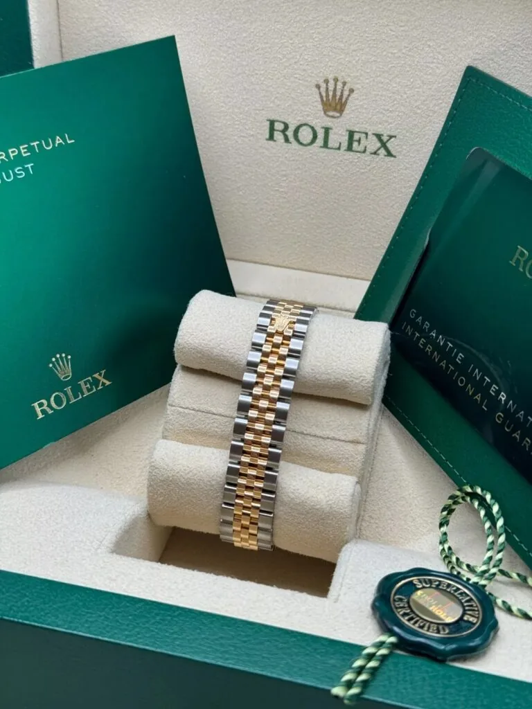 RLX Lady-Datejust 31mm 279383RBR Silver Diamond Dial Yellow Rolesor Oyster Bracelet