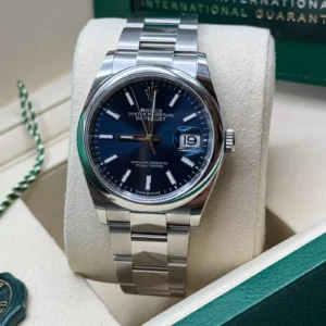 RLX Datejust 36mm 126200 Stainless Steel Blue Dial Oyster Watch