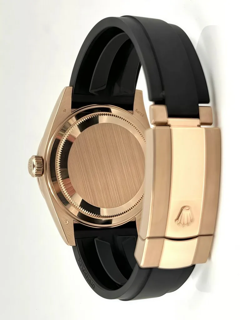 RLX Sky-Dweller 42mm Rose Gold Chocolate Dial Oysterflex - 336235