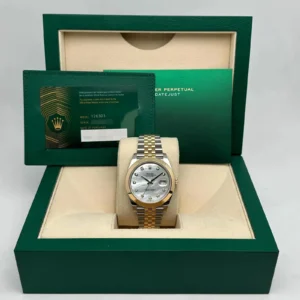 RLX Datejust 41mm 126303 White MOP Diamond Jubilee Steel and Yellow Gold