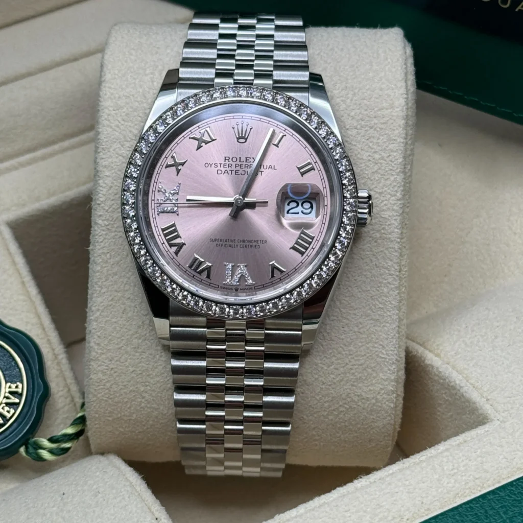 RLX Datejust 36mm 126284 Pink Dial Jubilee Bracelet