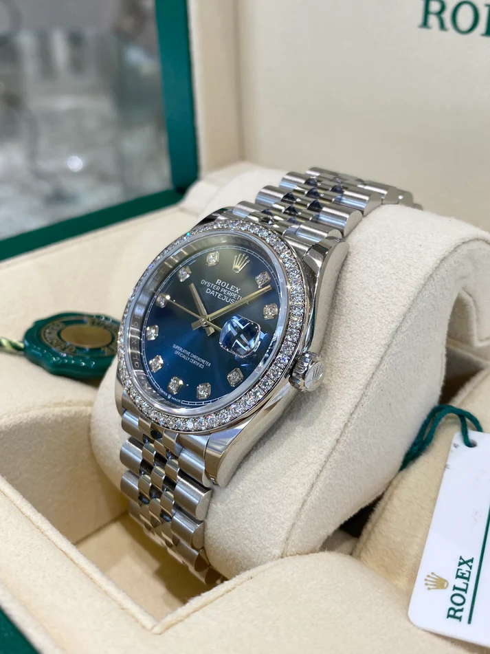 RLX Datejust 36mm 126284 Bright Blue Dial Jubilee Bracelet