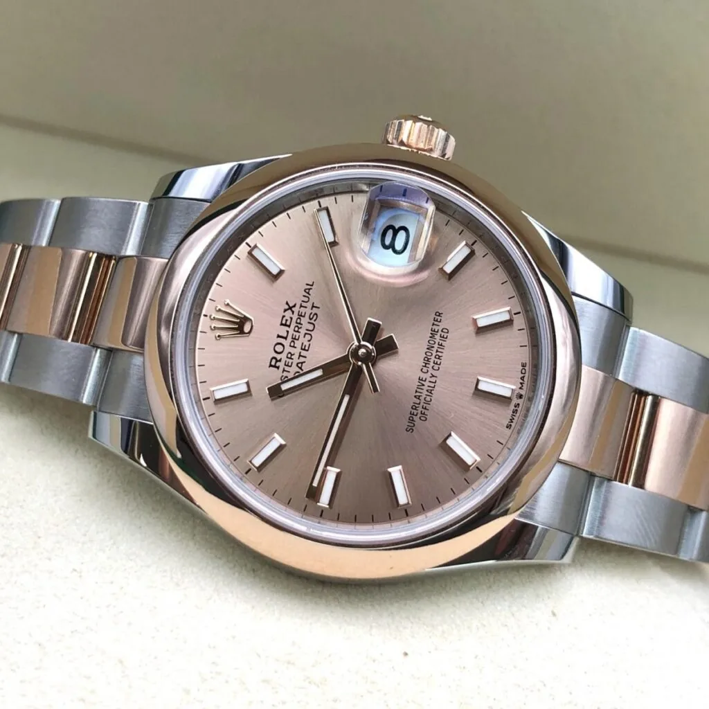 RLX Datejust m278241-0009/0010 Rose 31mm Dial Oyster Bracelet Watch