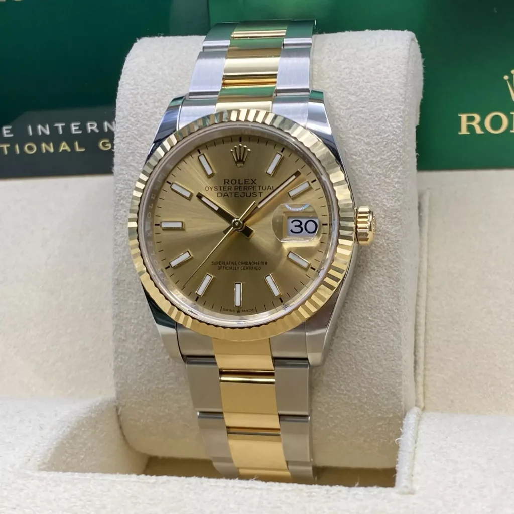 RLX Datejust 36mm 126233 Champagne Dial Jubilee Bracelet Watch