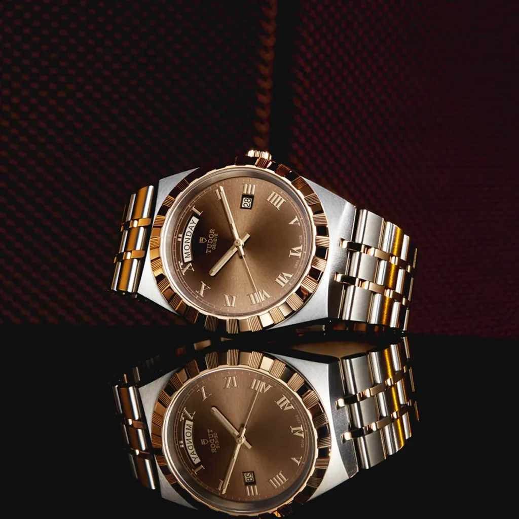 TUDOR Royal Date/Day 41mm S&G Brown Roman Dial Automatic Watch M28603-0007