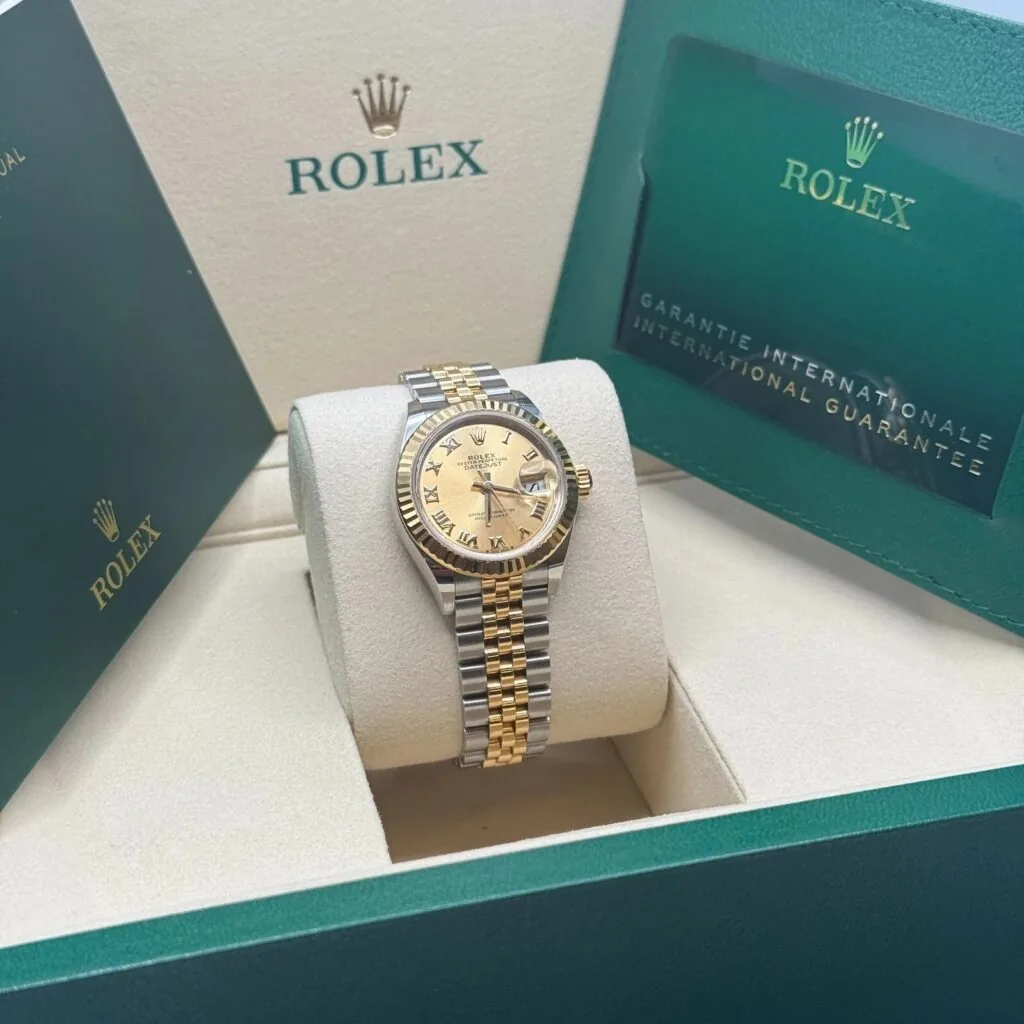 RLX Lady-Datejust 31mm 279173 Champagne Roman Dial Oyster Bracelet