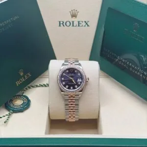 RLX Lady-Datejust 31mm 279381RBR Aubergine Diamond Dial Oyster Bracelet
