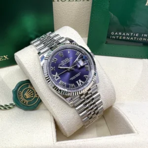 RLX Datejust 36mm 126234 Datejust Aubergine Purple Diamond Roman Oyster Stainless Steel
