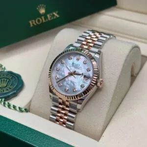 RLX Lady-Datejust 31mm 279171 White Mother Of Pearl Diamond Oyster Stainless Steel and Rose Gold