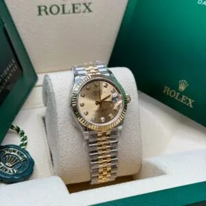 RLX Datejust m278273-0025/0026 31mm Champagne Dial Stainless Steel and Yellow Gold Oyster Watch