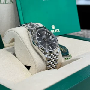 RLX Datejust 41mm 126334 Dark Rhodium Index Jubilee Stainless Steel