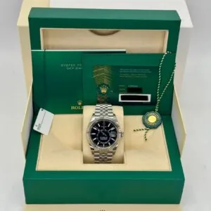 RLX Sky-Dweller 42mm 336934-0007/0008 Stainless Steel Black Dial Oyster