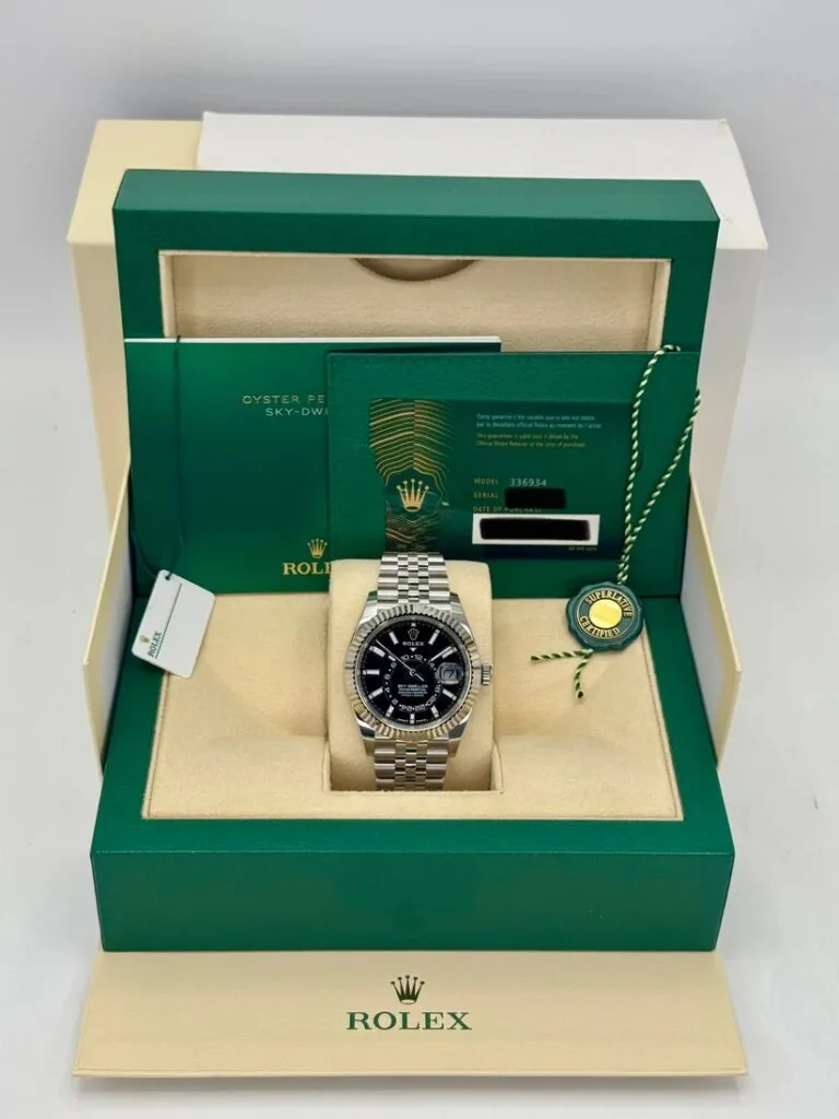 RLX Sky-Dweller 42mm 336934-0007/0008 Stainless Steel Black Dial Oyster
