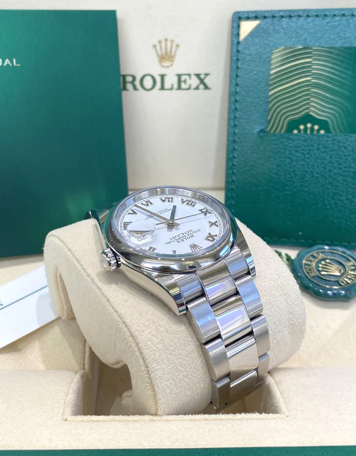 RLX Datejust 36mm 126200 Stainless Steel White Roman Dial Oyster