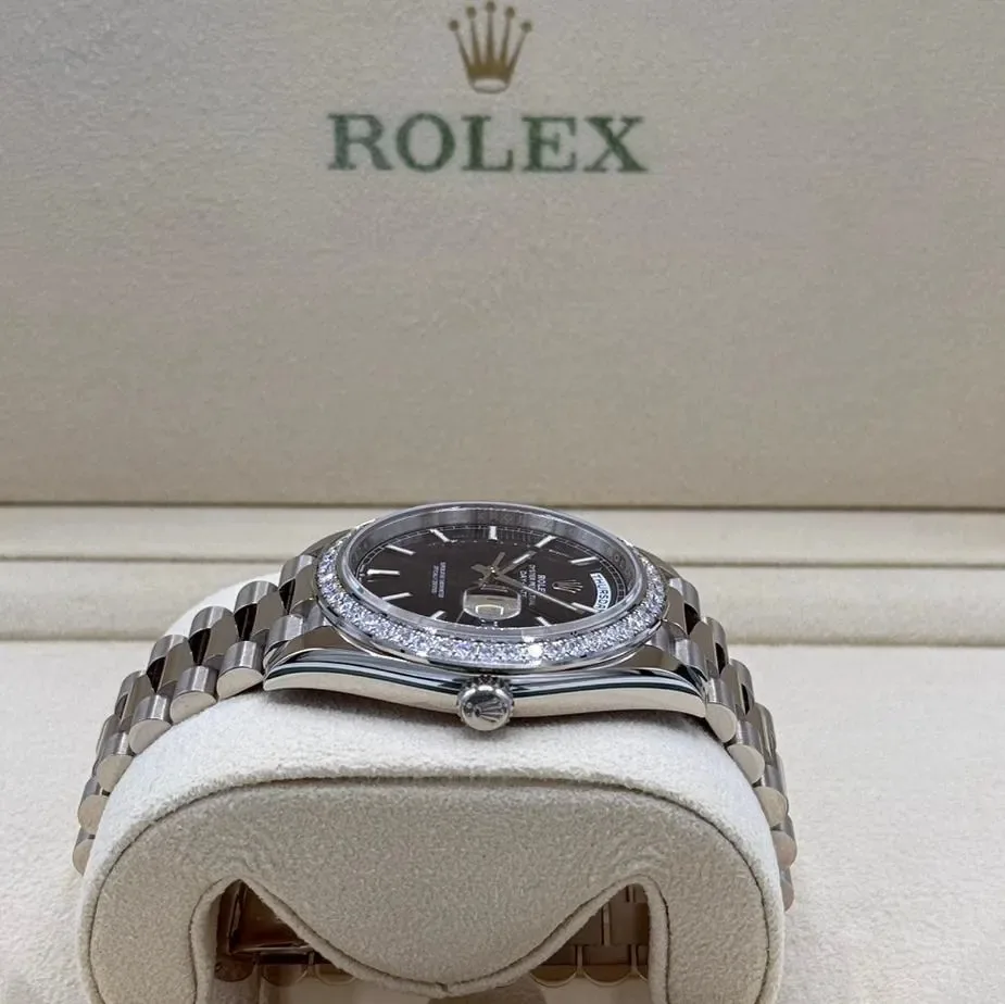 RLX Day-Date 40mm 228349RBR-0002 Bright Black Dial President Bracelet