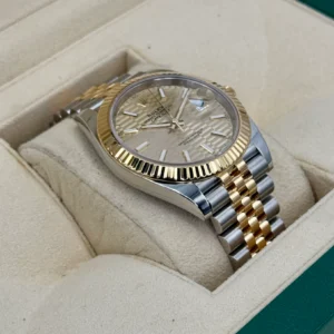 RLX Datejust 41mm Swiss Replica Watch | Two Tone Jubilee Bracele Champagne Fluted Dial Ref 126333