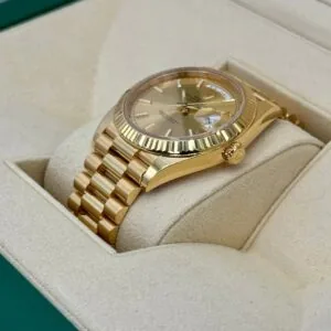 RLX Day-Date "President" 40mm Yellow Gold Champagne Index Dial - 228238