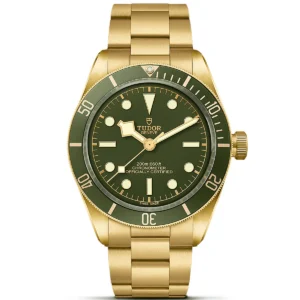 TUDOR Black Bay 58 18K 39mm 18ct Yellow Gold Green Dial Bracelet Watch M79018V-0006