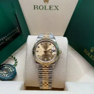 RLX Datejust m278273-0025/0026 31mm Champagne Dial Stainless Steel and Yellow Gold Oyster Watch