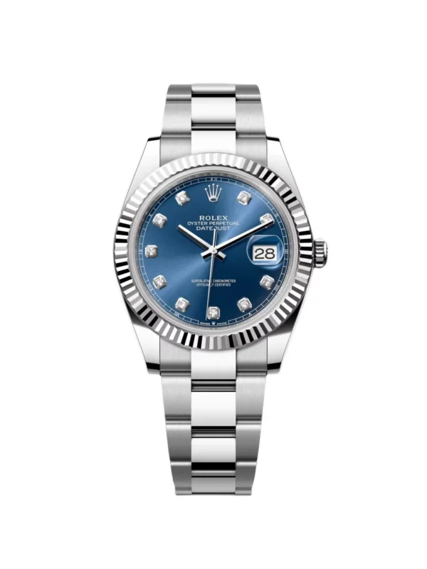 RLX Datejust 41mm 126334 Blue Diamond Oyster Stainless Steel Mens Watch