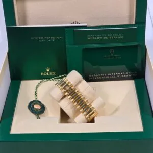 RLX Day-Date "President" 40mm Yellow Gold Silver Index Dial - 228238